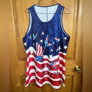 NWOT American Themed Tank Top 1X